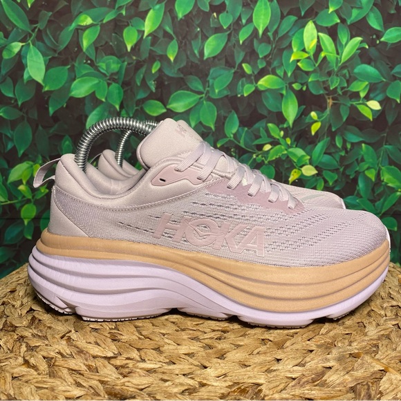 Hoka Shoes - Hoka bondi 8 pastel purple peach